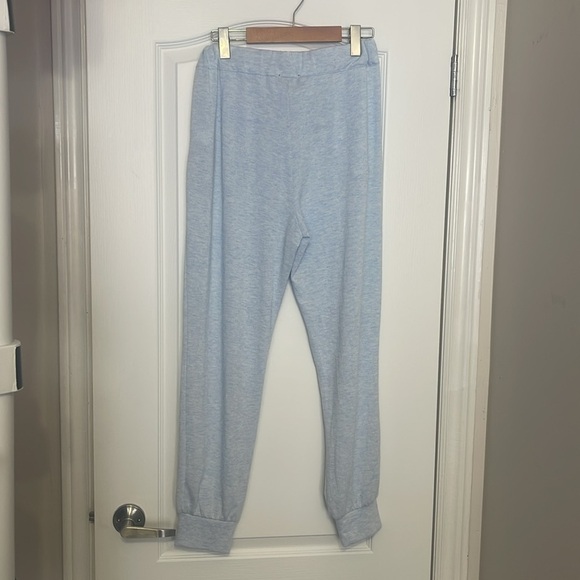 1 STATE Pants Womens Small Pale Blue Heather Cozy Knit Joggers Drawstring size S - Picture 5 of 6